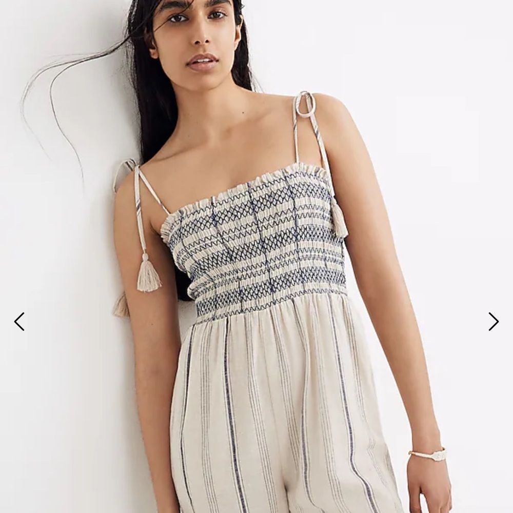 Madewell smocked cami jumpsuit